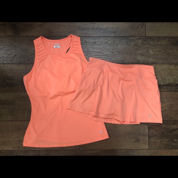 FILA Tennis Outfit Large Tangerine - Picture 2 of 8
